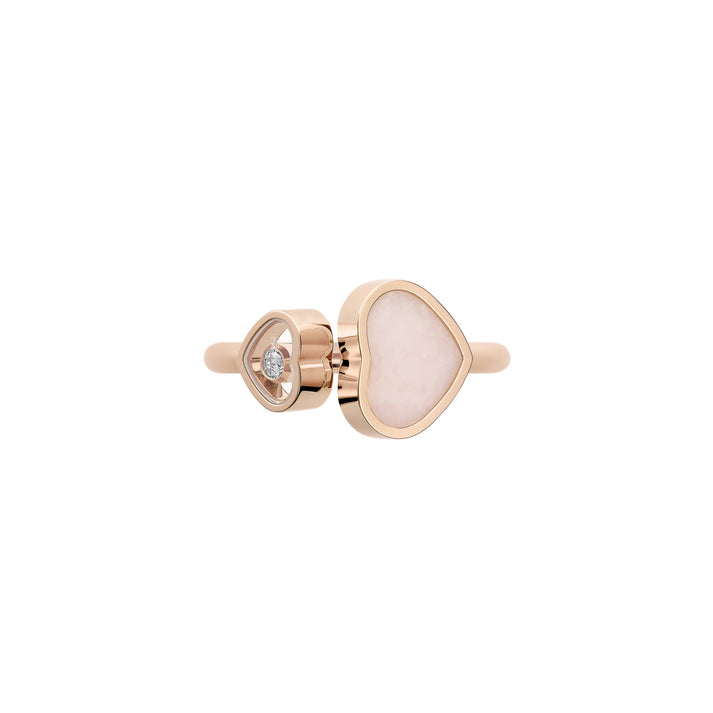 HAPPY HEARTS RINGS, ETHICAL ROSE GOLD, DIAMOND, PINK OPAL 829482-5620