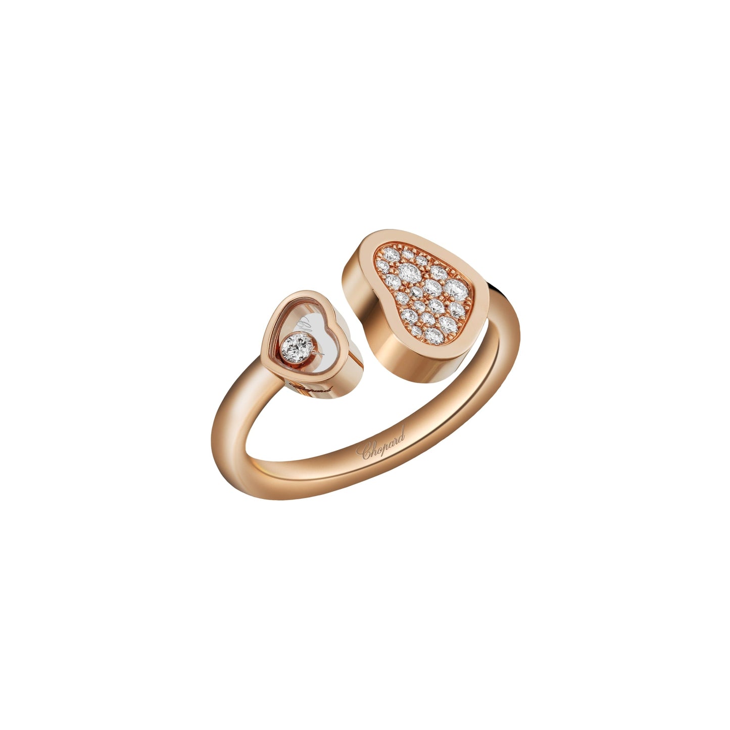 HAPPY HEARTS RING, ETHICAL ROSE GOLD, DIAMONDS 829482-5900