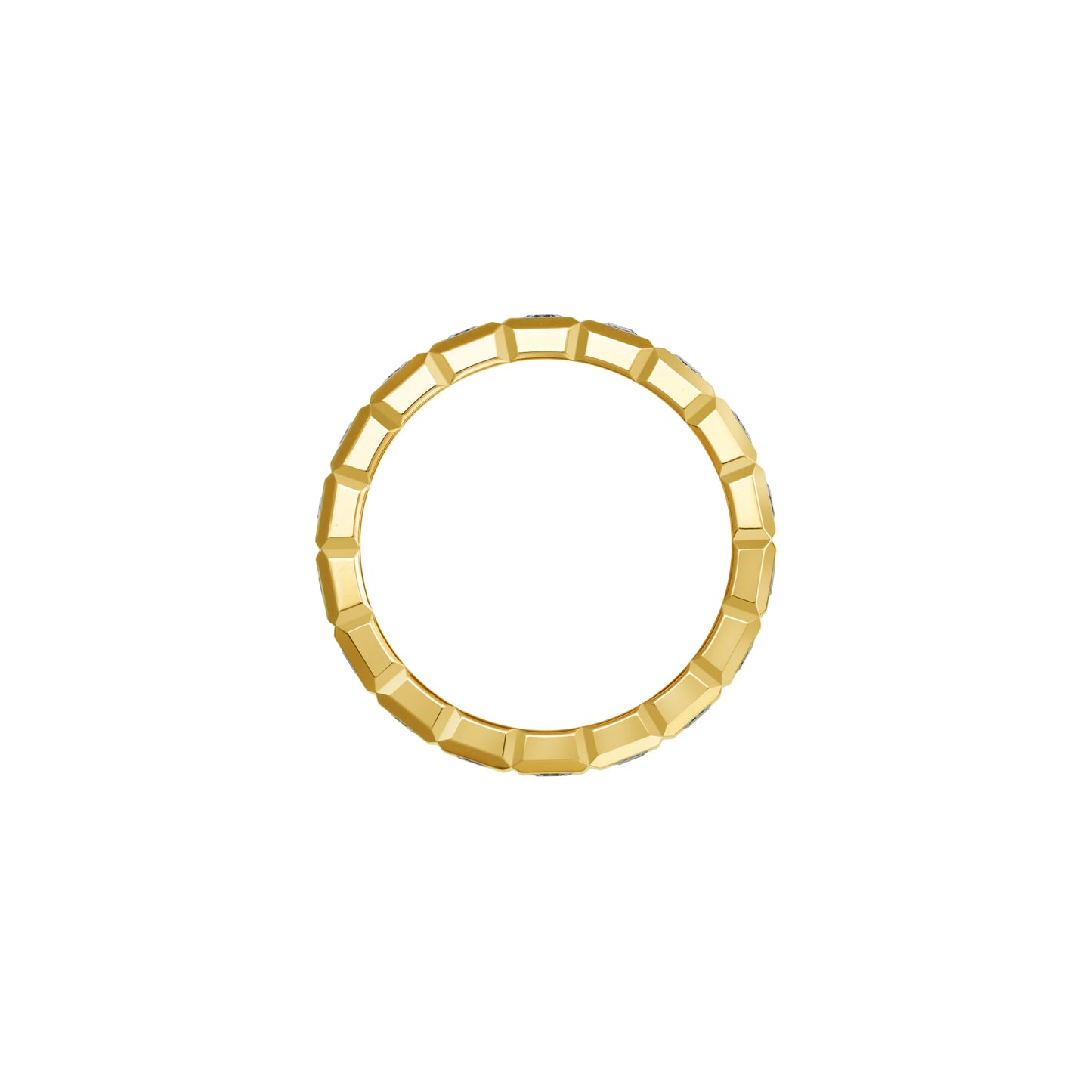 ICE CUBE RING, ETHICAL YELLOW GOLD, HALF-SET DIAMONDS 829834-0039