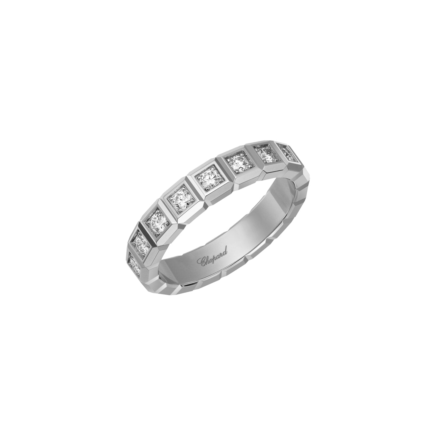 ICE CUBE RING, ETHICAL WHITE GOLD, FULL-SET DIAMONDS 829834-1099