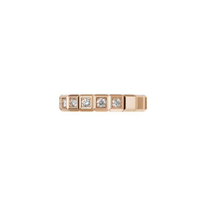 ICE CUBE RING, ETHICAL ROSE GOLD, HALF-SET DIAMONDS 829834-5039