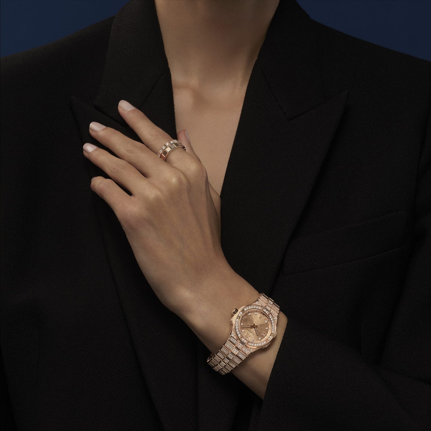 ICE CUBE RING, ETHICAL ROSE GOLD, FULL-SET DIAMONDS 829834-5099