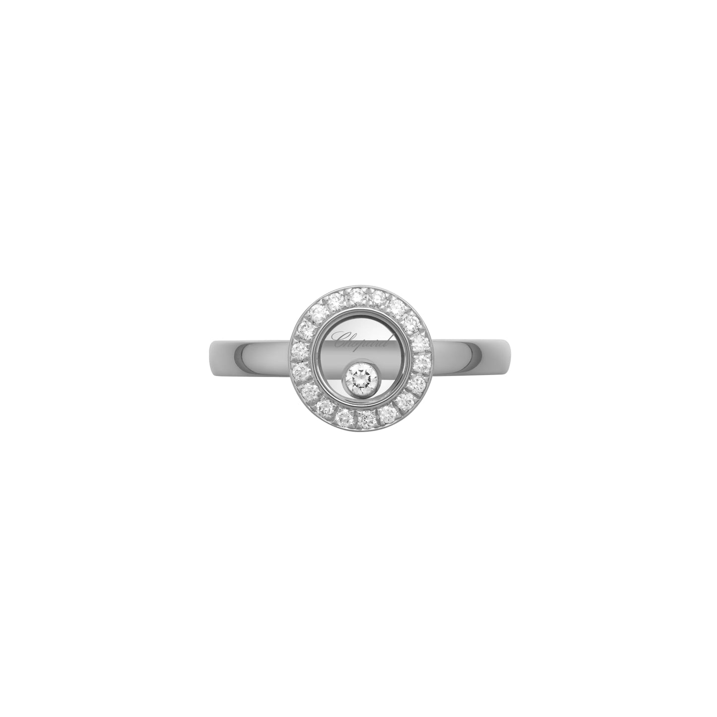 HAPPY DIAMONDS ICONS RING, ETHICAL WHITE GOLD, DIAMONDS 82A017-1200