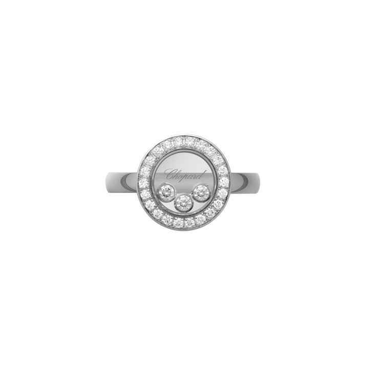HAPPY DIAMONDS ICONS RING, ETHICAL WHITE GOLD, DIAMONDS 82A018-1200