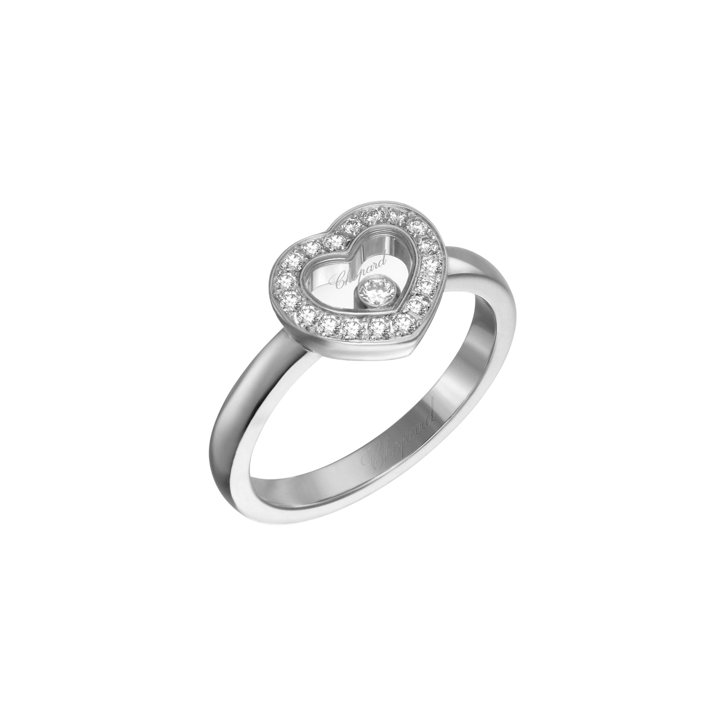 HAPPY DIAMONDS ICONS RING, ETHICAL WHITE GOLD, DIAMONDS 82A054-1200