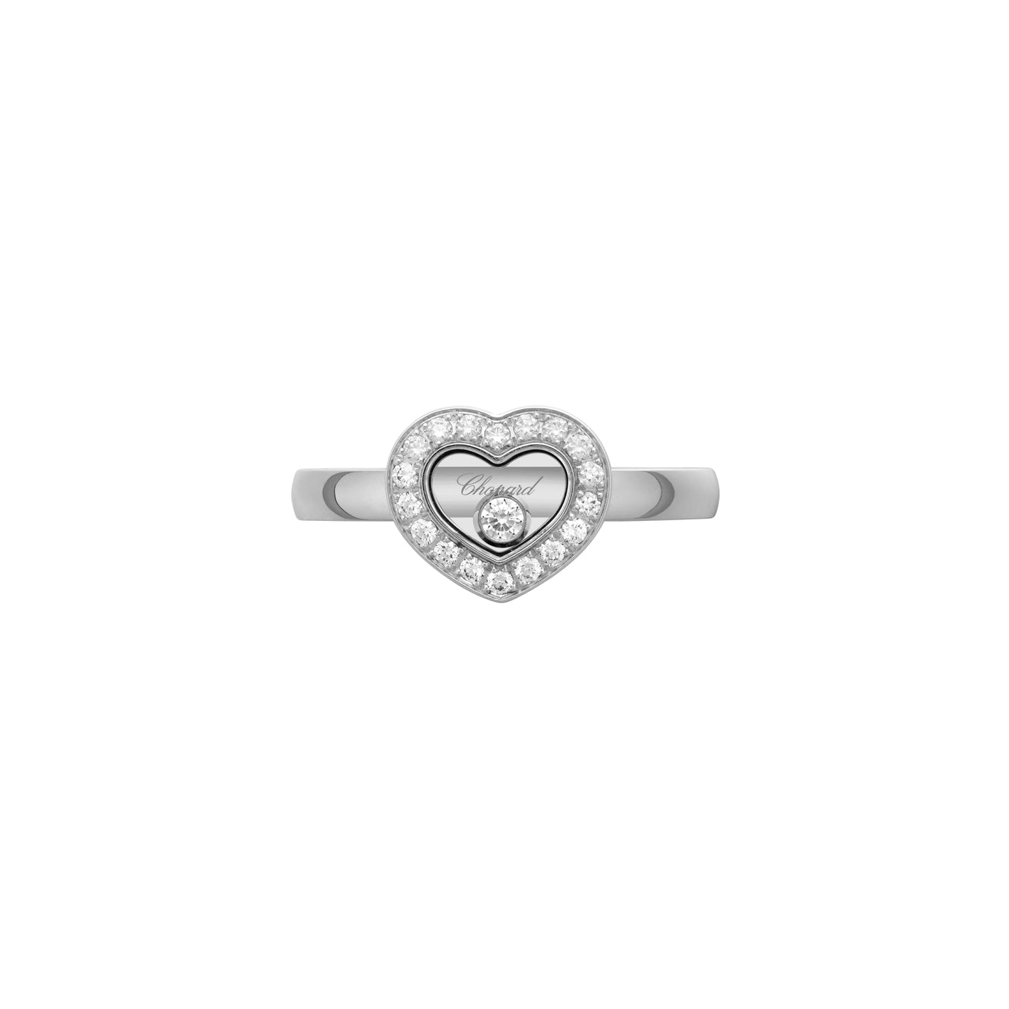 HAPPY DIAMONDS ICONS RING, ETHICAL WHITE GOLD, DIAMONDS 82A054-1200