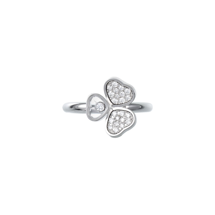 HAPPY HEARTS WINGS RING, ETHICAL WHITE GOLD, DIAMONDS 82A083-1900