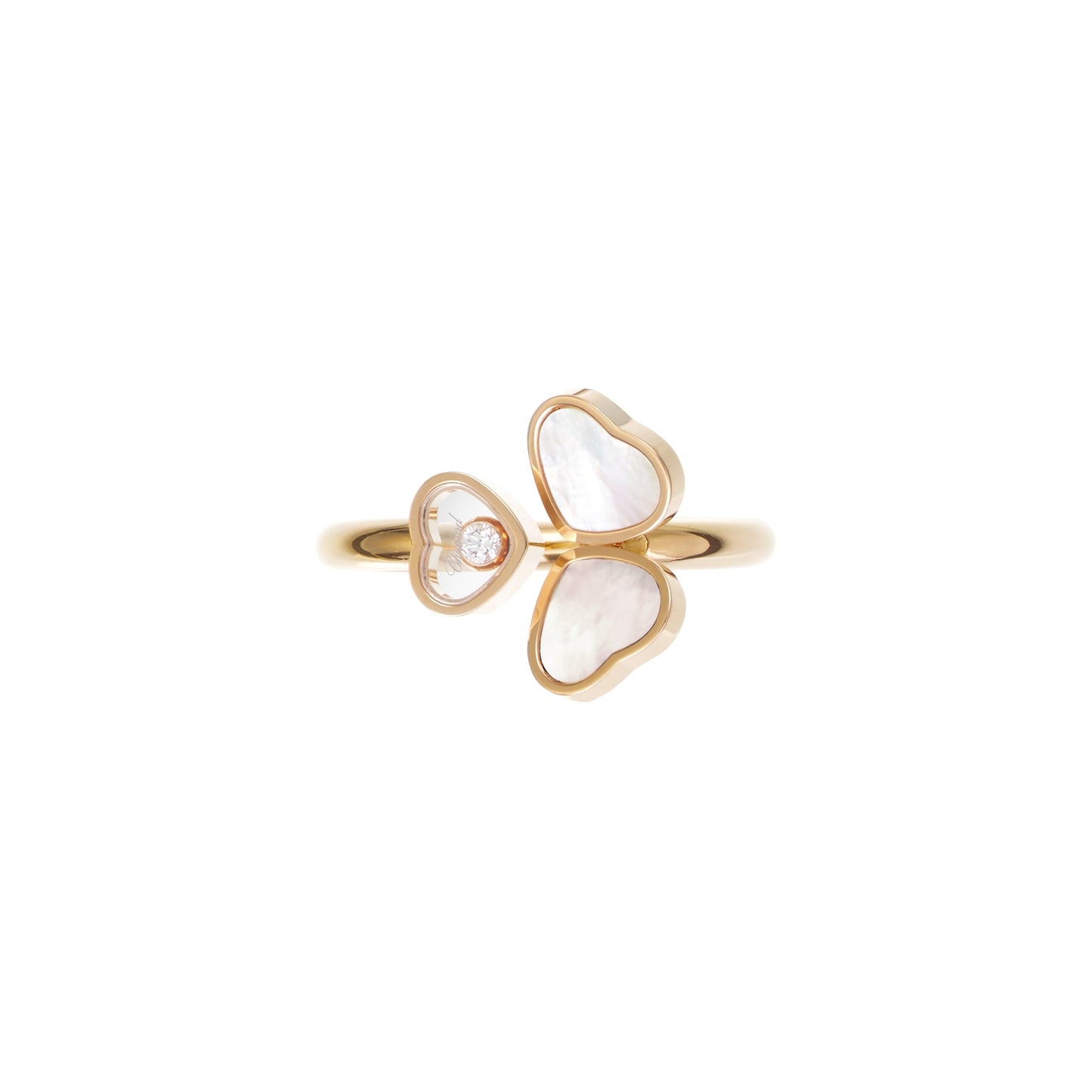HAPPY HEARTS WINGS RING, ETHICAL ROSE GOLD, DIAMOND, MOTHER-OF-PEARL 82A083-5300