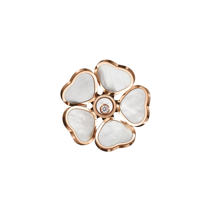 HAPPY HEARTS FLOWERS RING, ETHICAL ROSE GOLD, DIAMOND, MOTHER-OF-PEARL 82A085-5300