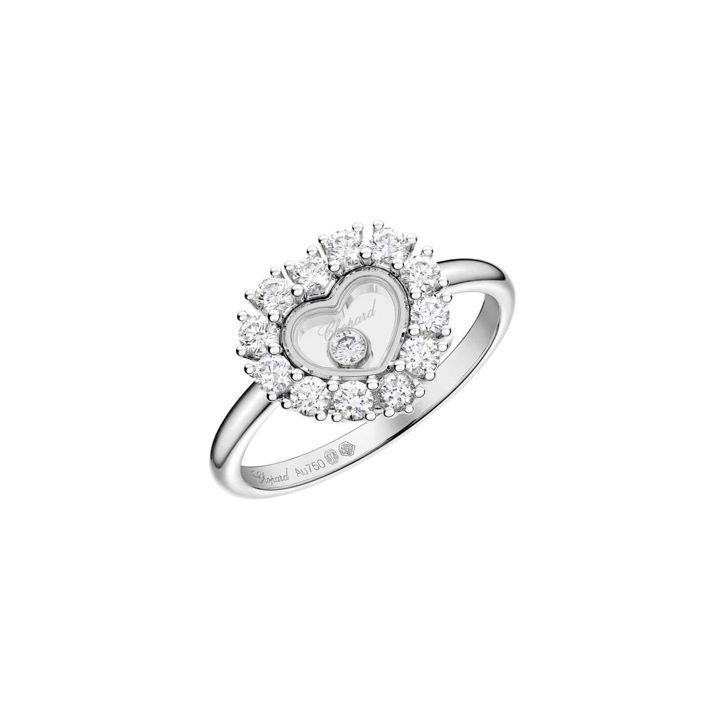 HAPPY DIAMONDS ICONS JOAILLERIE RING, ETHICAL WHITE GOLD, DIAMONDS 82A616-1000