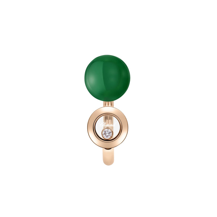 HAPPY DIAMONDS PLANET RING, ETHICAL ROSE GOLD, DIAMONDS, GREEN AGATE 82A619-5100