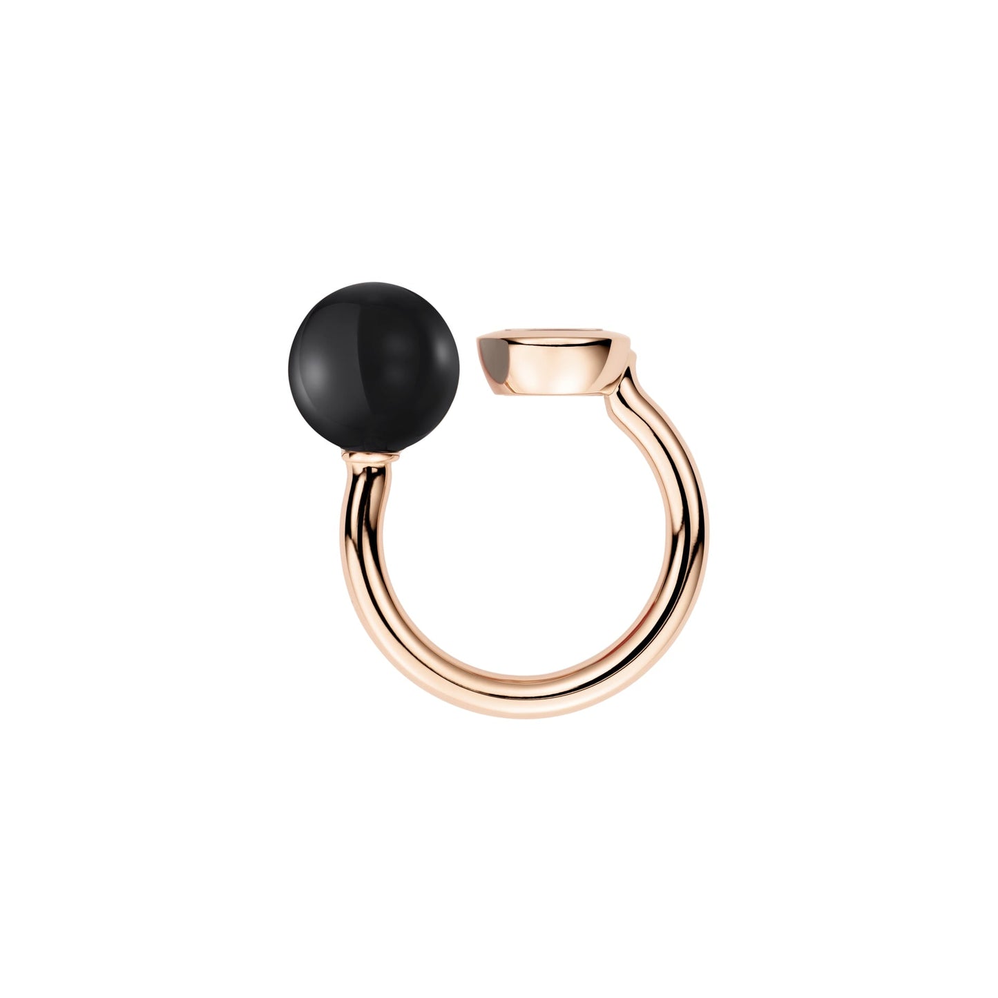 HAPPY DIAMONDS PLANET RING, ETHICAL ROSE GOLD, DIAMONDS, ONYX 82A619-5200