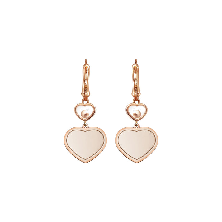 HAPPY HEARTS EARRINGS, ETHICAL ROSE GOLD, DIAMONDS 837482-5009