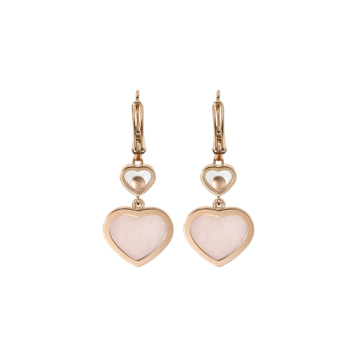 HAPPY HEARTS EARRINGS, ETHICAL ROSE GOLD, DIAMONDS, PINK OPAL 837482-5620