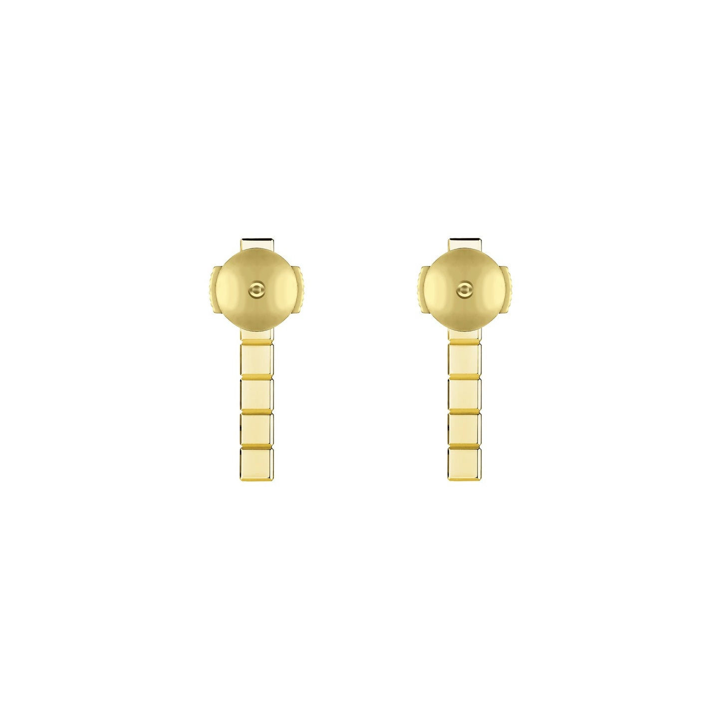 ICE CUBE EARRINGS, ETHICAL YELLOW GOLD, HALF-SET DIAMONDS 837702-0002