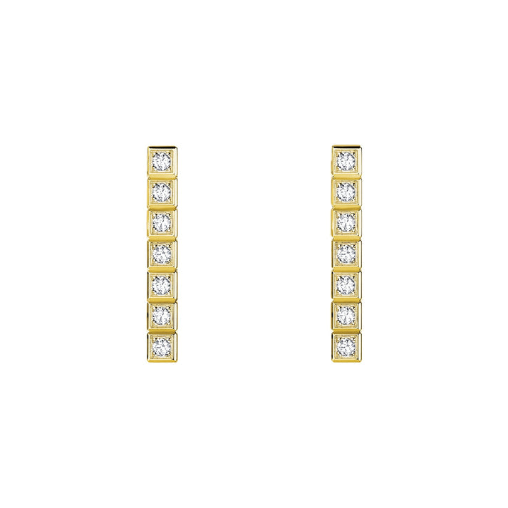 ICE CUBE EARRINGS, ETHICAL YELLOW GOLD, FULL-SET DIAMONDS 837702-0003