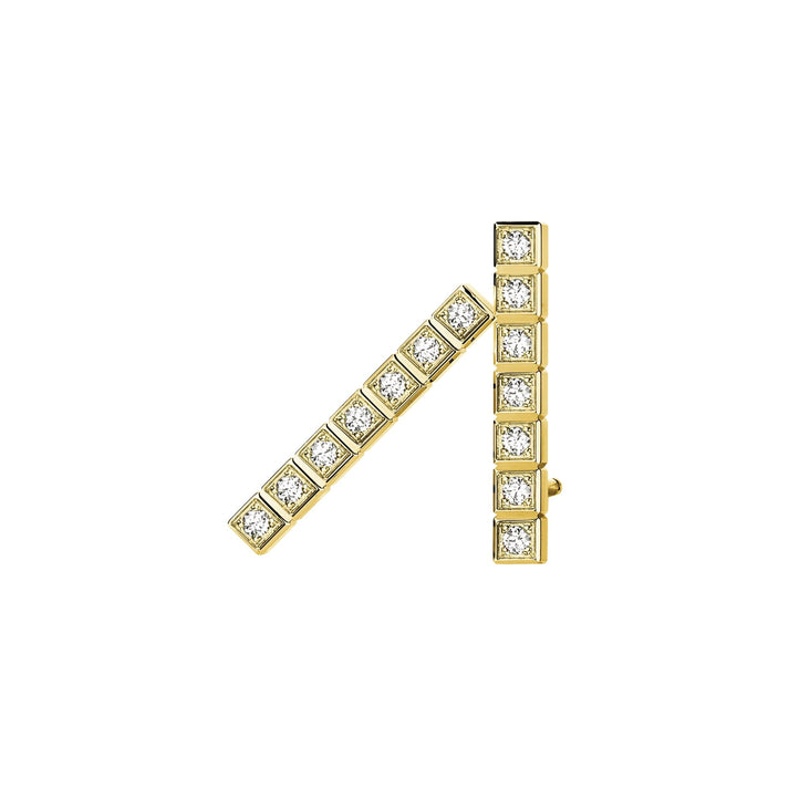 ICE CUBE EARRINGS, ETHICAL YELLOW GOLD, FULL-SET DIAMONDS 837702-0003