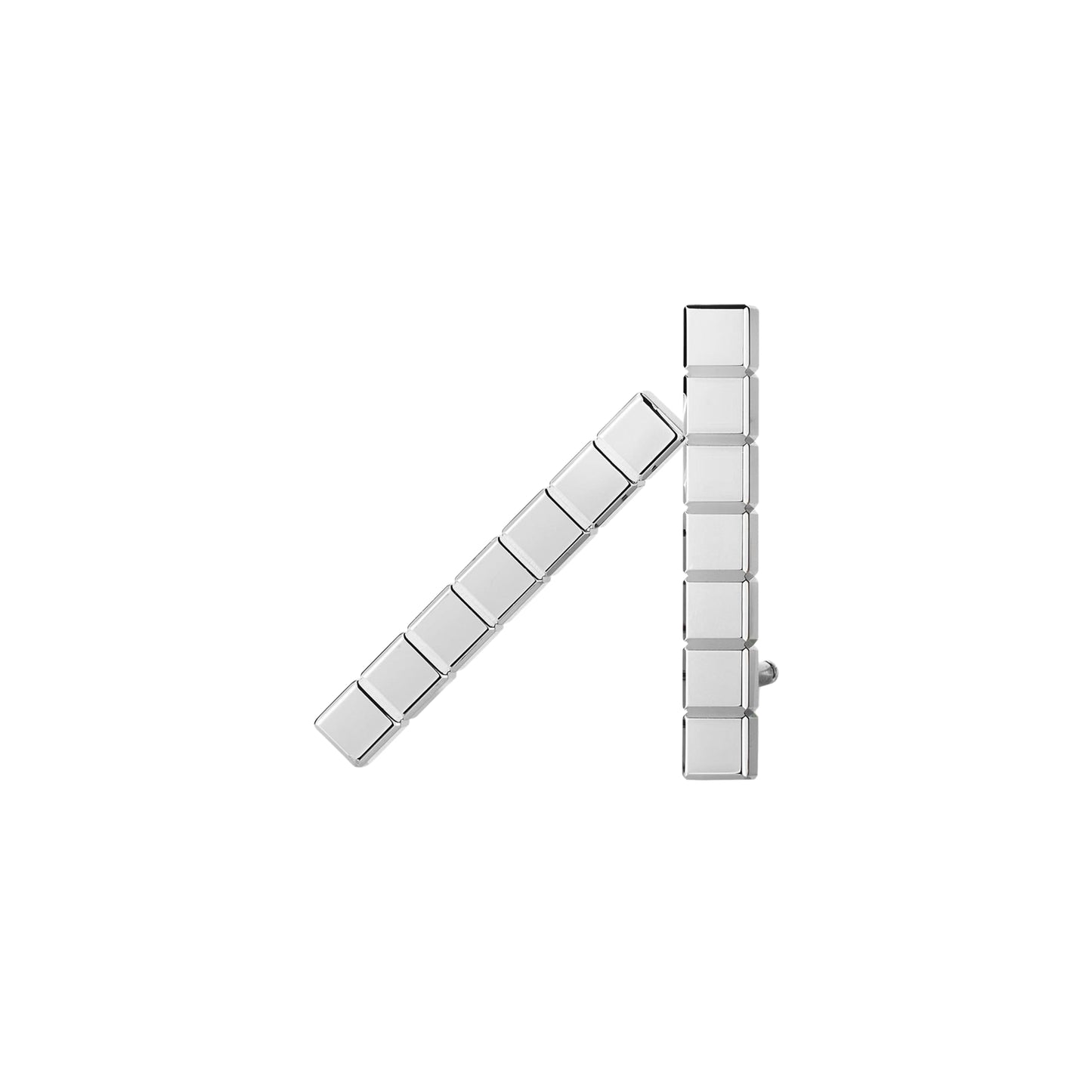 ICE CUBE EARRINGS, ETHICAL WHITE GOLD 837702-1001