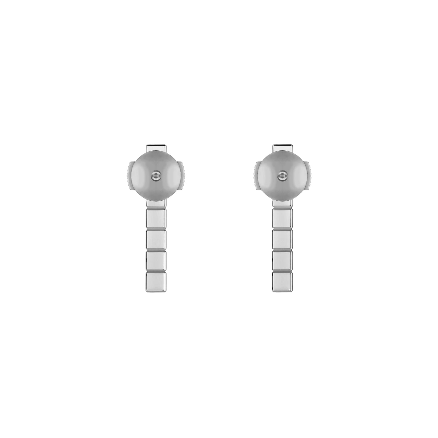 ICE CUBE EARRINGS, ETHICAL WHITE GOLD, HALF-SET DIAMONDS 837702-1002