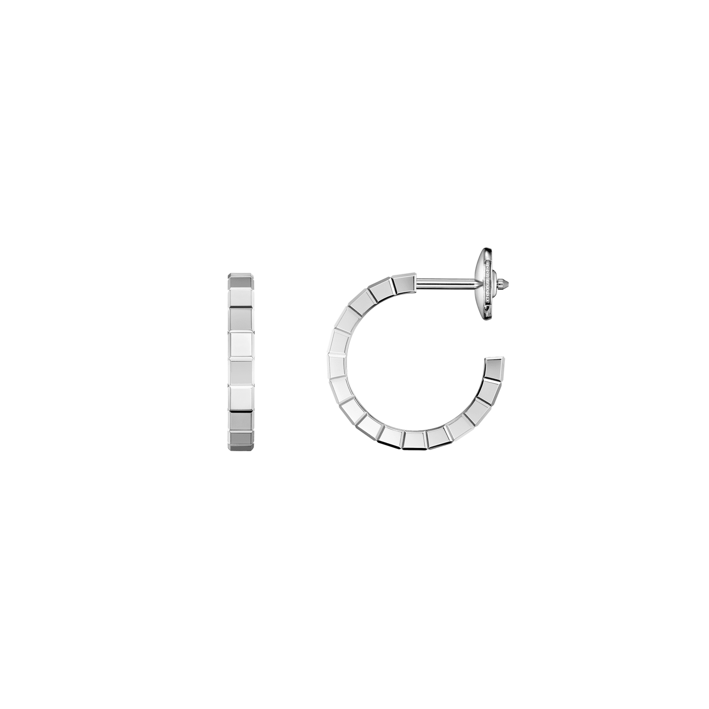 ICE CUBE EARRINGS, ETHICAL WHITE GOLD 837702-1006