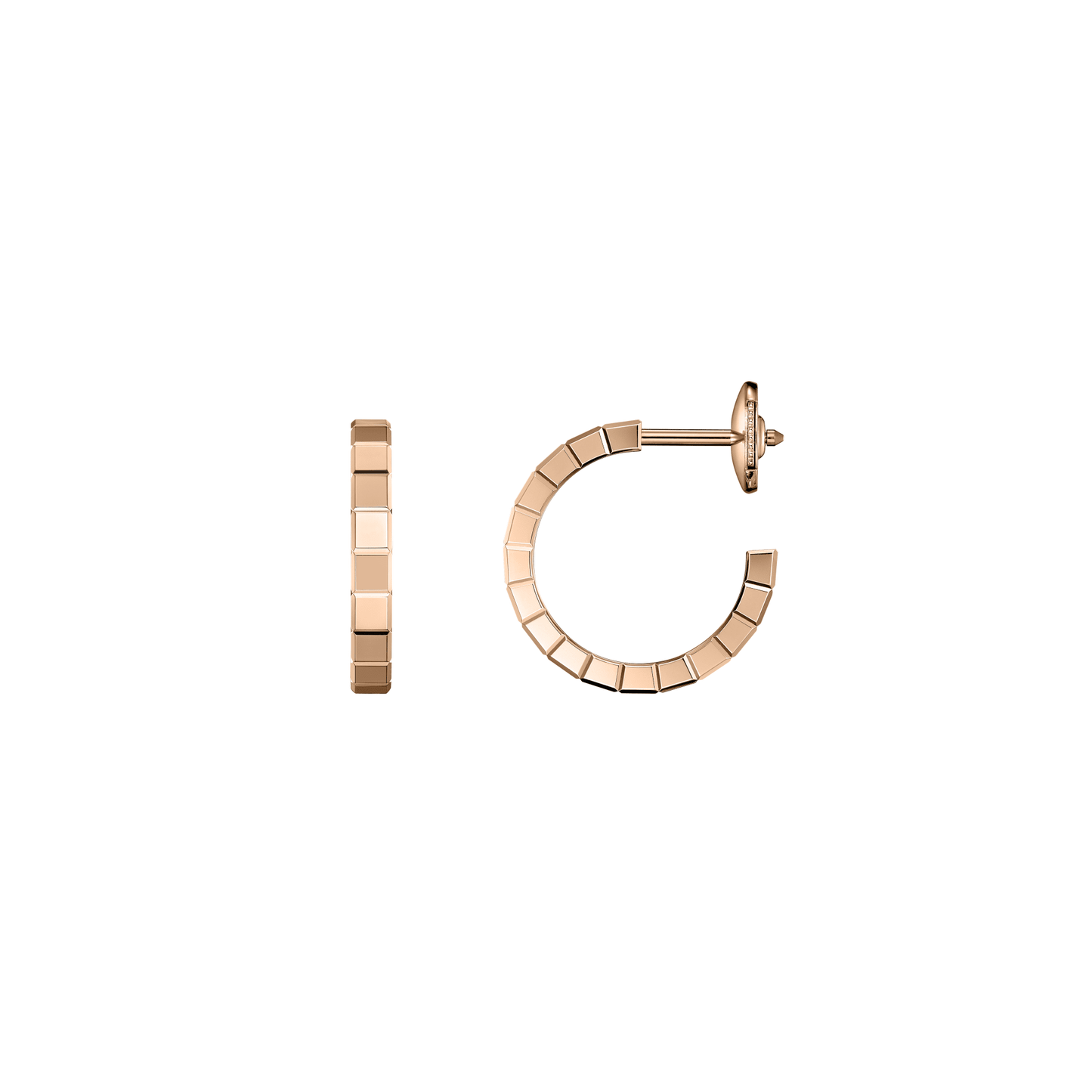 ICE CUBE EARRINGS, ETHICAL ROSE GOLD 837702-5006