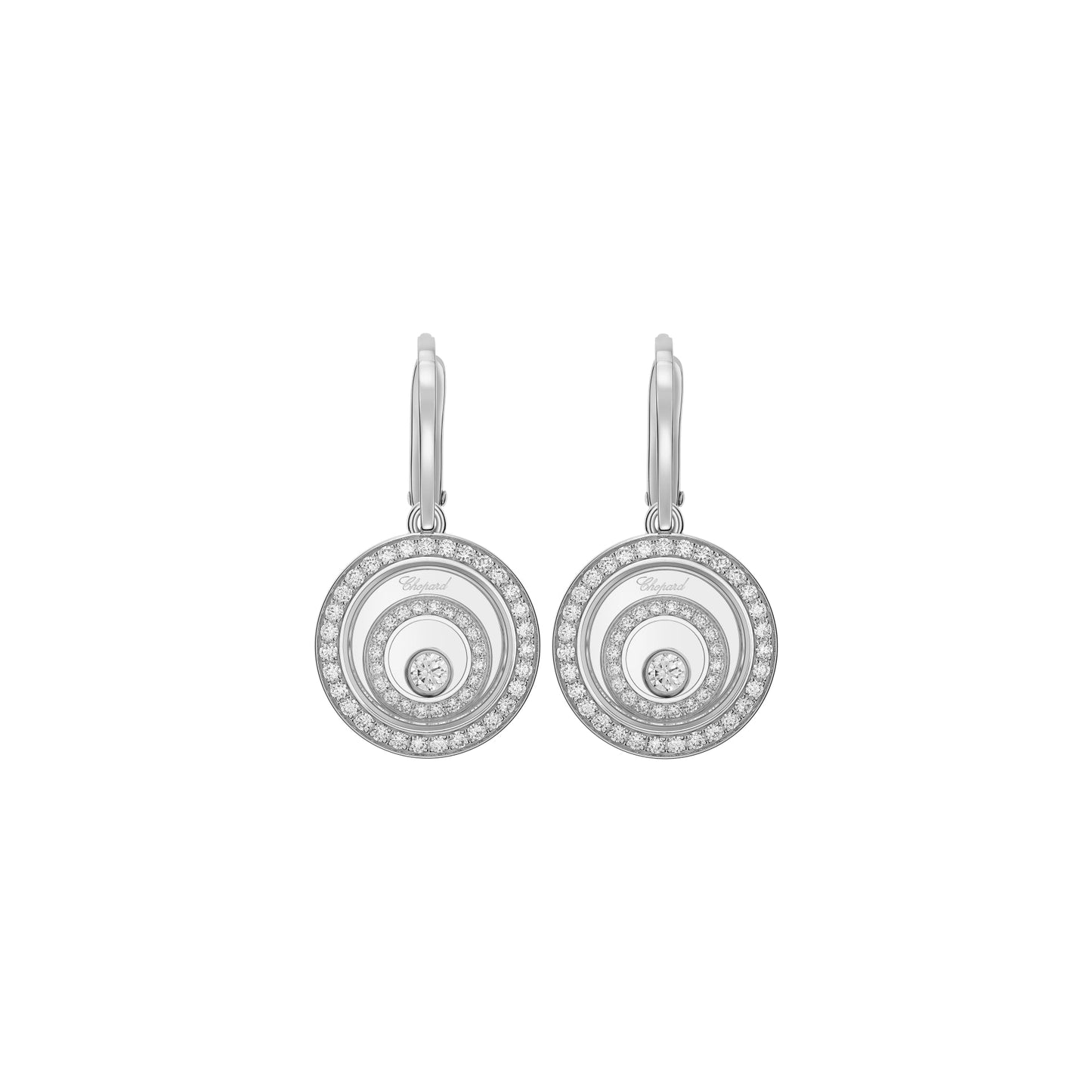 HAPPY SPIRIT EARRINGS, ETHICAL WHITE GOLD, DIAMONDS 838230-1001