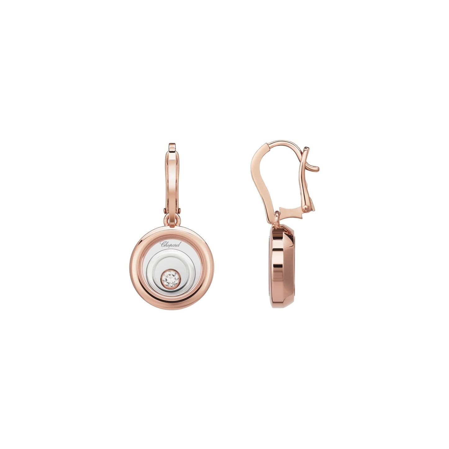 HAPPY SPIRIT EARRINGS, ETHICAL ROSE GOLD, ETHICAL WHITE GOLD, DIAMONDS 838230-9001