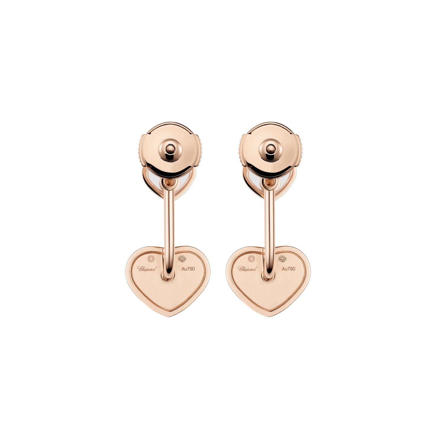HAPPY HEARTS GOLDEN HEARTS EARRINGS, ETHICAL ROSE GOLD, DIAMONDS 83A007-5021