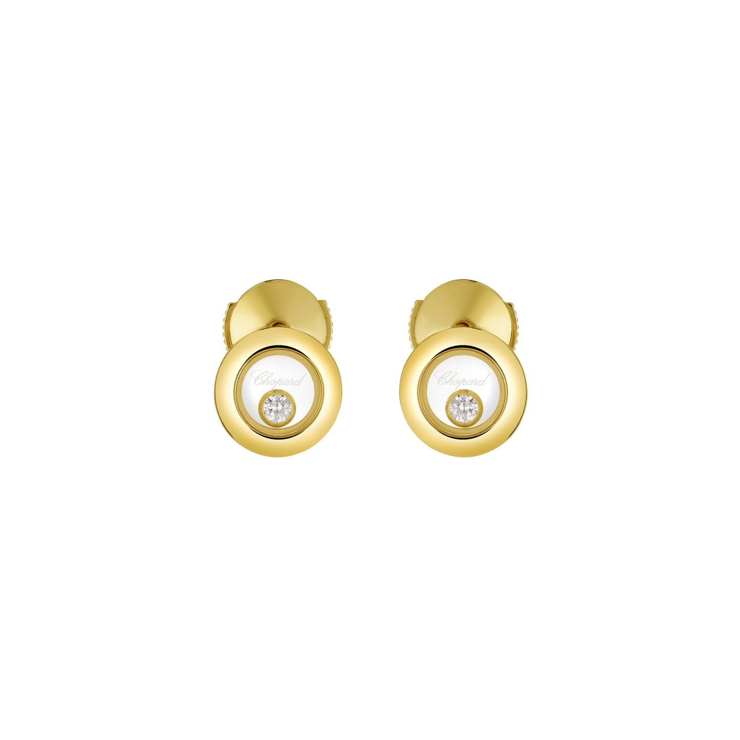 HAPPY DIAMONDS ICONS EARRINGS, ETHICAL YELLOW GOLD, DIAMONDS 83A017-0001