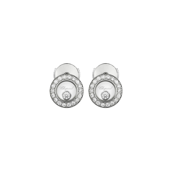 HAPPY DIAMONDS ICONS EARRINGS, ETHICAL WHITE GOLD, DIAMONDS 83A017-1201
