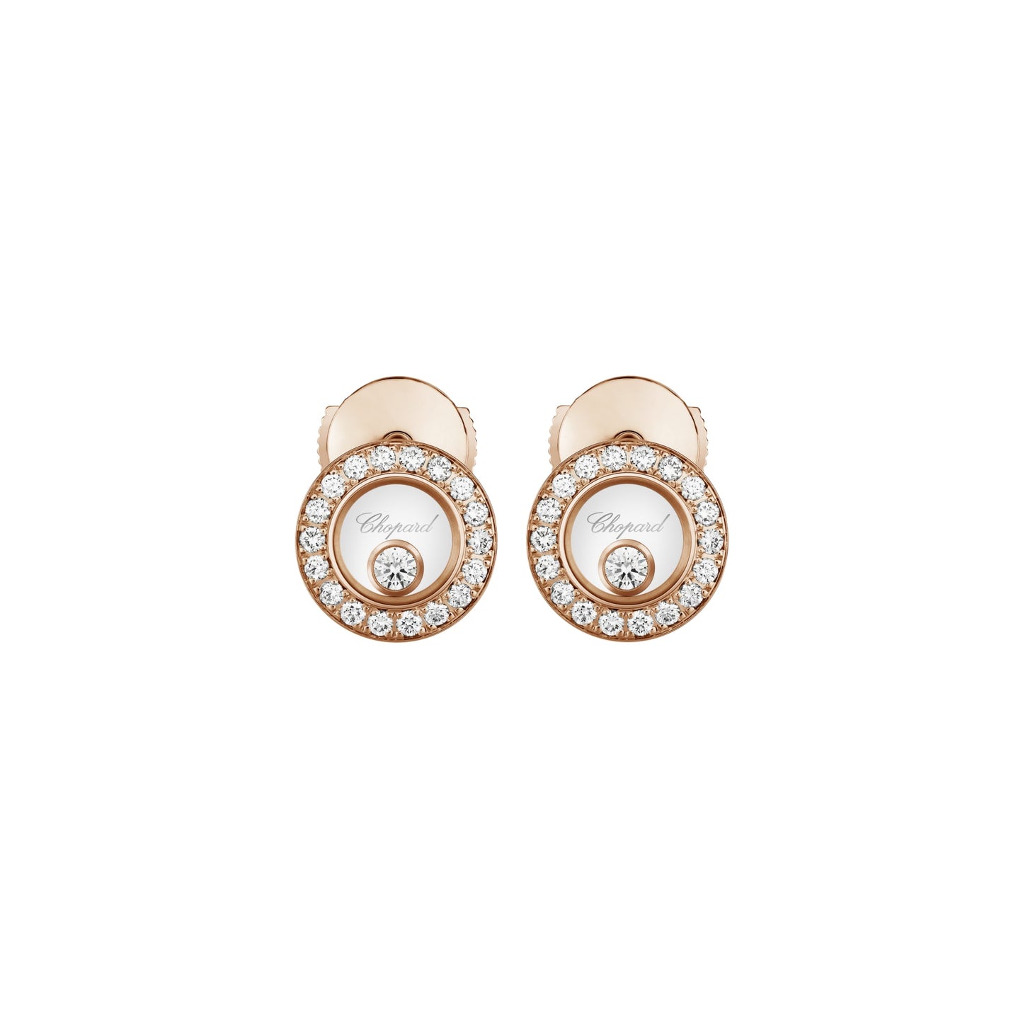 HAPPY DIAMONDS ICONS EARRINGS, ETHICAL ROSE GOLD, DIAMONDS 83A017-5201