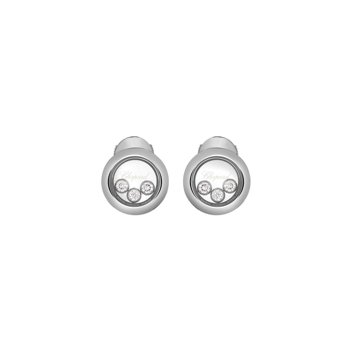 HAPPY DIAMONDS ICONS EARRINGS, ETHICAL WHITE GOLD, DIAMONDS 83A018-1001