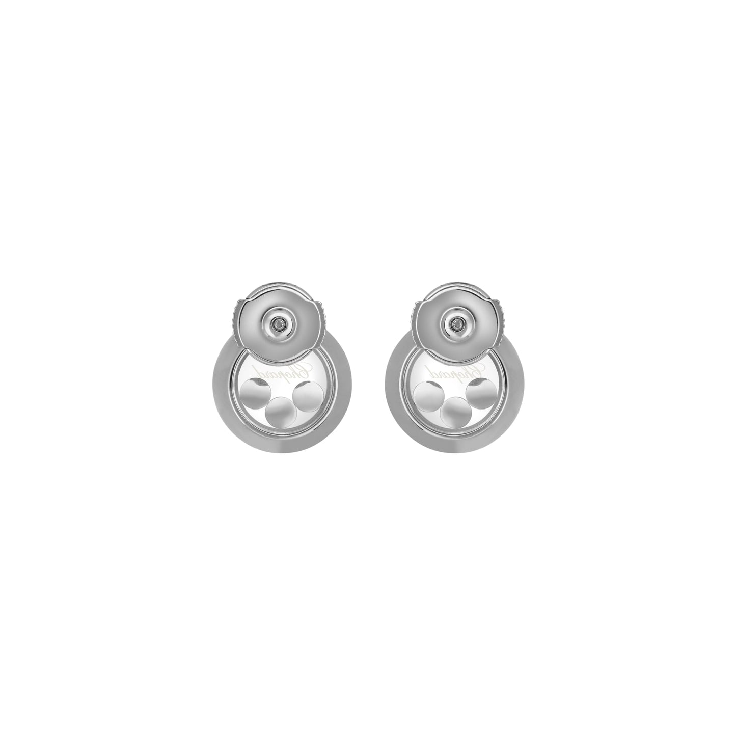 HAPPY DIAMONDS ICONS EARRINGS, ETHICAL WHITE GOLD, DIAMONDS 83A018-1001