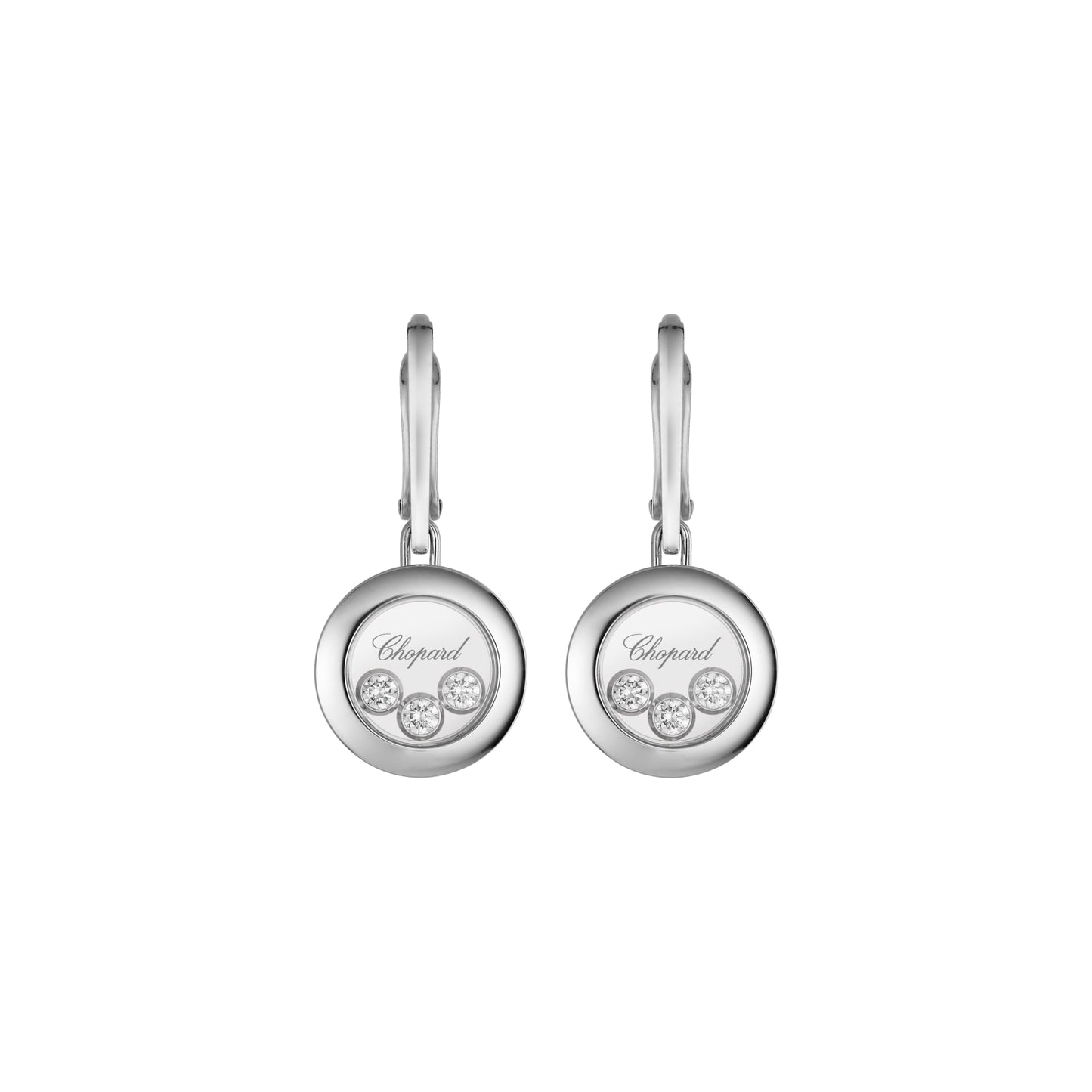HAPPY DIAMONDS ICONS EARRINGS, ETHICAL WHITE GOLD, DIAMONDS 83A018-1301
