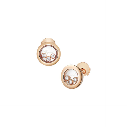 HAPPY DIAMONDS ICONS EARRINGS, ETHICAL ROSE GOLD, DIAMONDS 83A018-5001