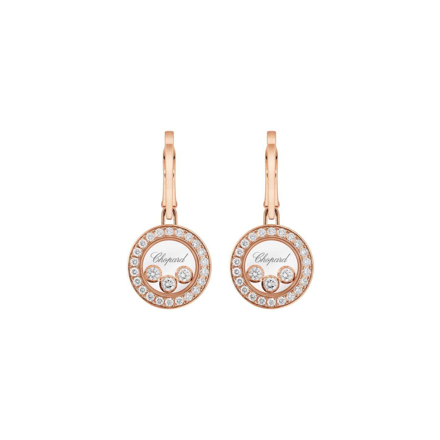 HAPPY DIAMONDS ICONS EARRINGS, ETHICAL ROSE GOLD, DIAMONDS 83A018-5401