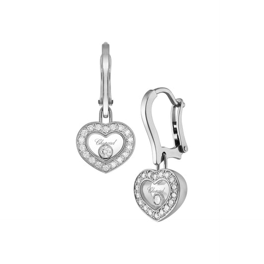 HAPPY DIAMONDS ICONS EARRINGS, ETHICAL WHITE GOLD, DIAMONDS 83A054-1401