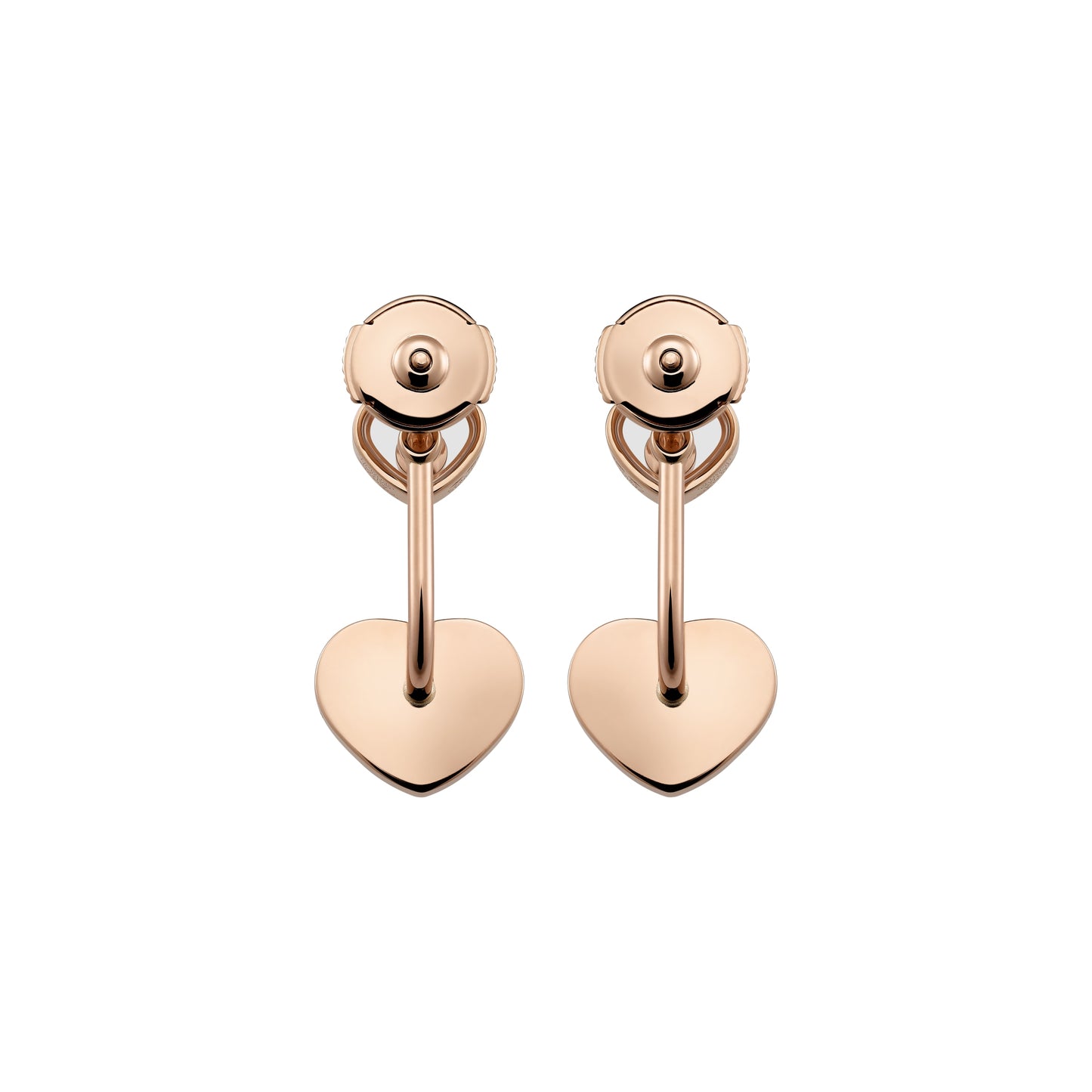 HAPPY HEARTS EARRINGS, ETHICAL ROSE GOLD, DIAMONDS, ONYX 83A082-5201