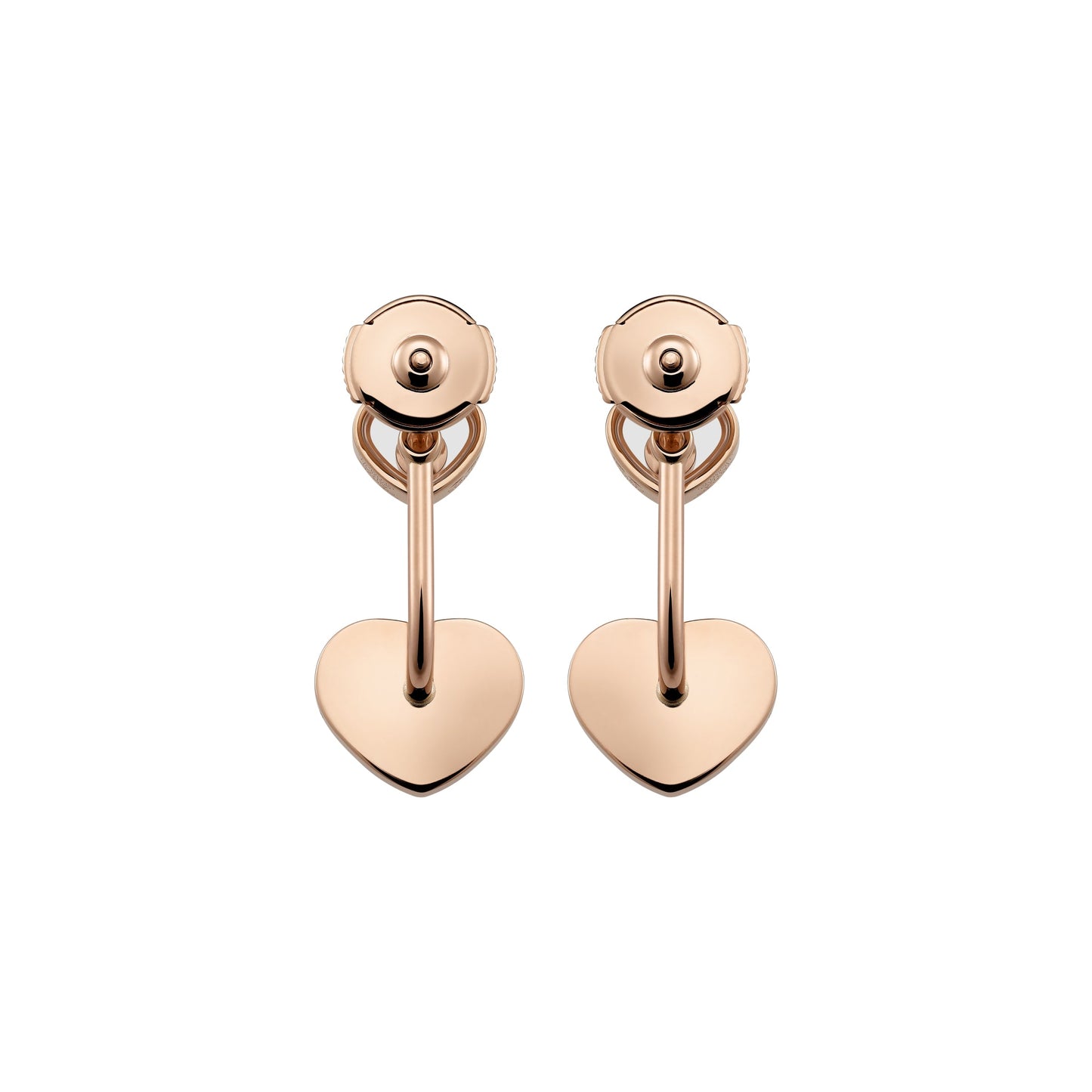 HAPPY HEARTS EARRINGS, ETHICAL ROSE GOLD, DIAMONDS, ONYX 83A082-5201