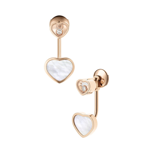 HAPPY HEARTS EARRINGS, ETHICAL ROSE GOLD, DIAMONDS, MOTHER-OF-PEARL 83A082-5301