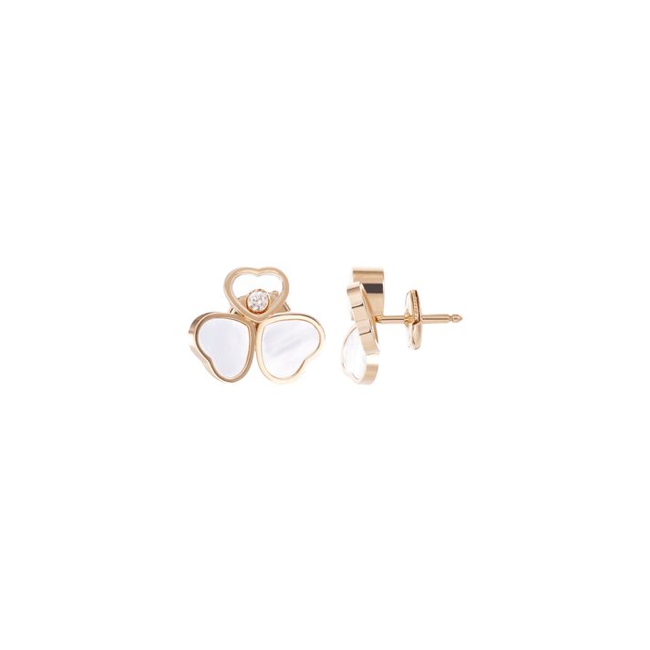 HAPPY HEARTS WINGS EARRINGS, ETHICAL ROSE GOLD, DIAMONDS, MOTHER-OF-PEARL 83A083-5301