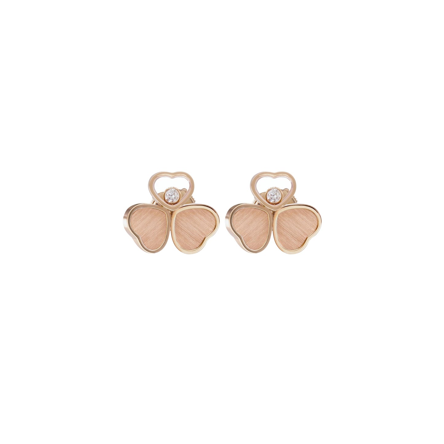 HAPPY HEARTS WINGS EARRINGS, ETHICAL ROSE GOLD, DIAMONDS 83A083-5701