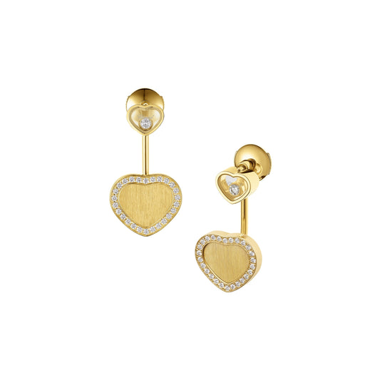 HAPPY HEARTS GOLDEN HEARTS EARRINGS, ETHICAL YELLOW GOLD, DIAMONDS 83A107-0921