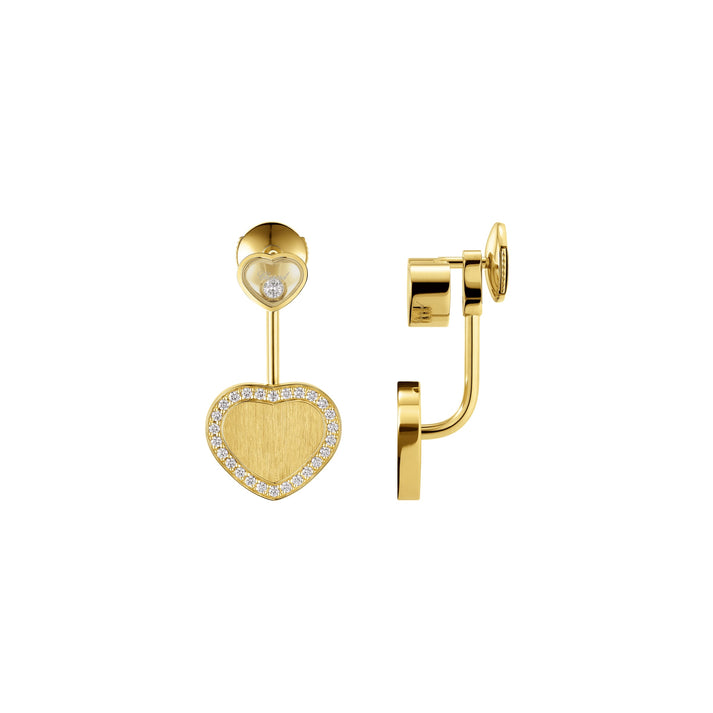 HAPPY HEARTS GOLDEN HEARTS EARRINGS, ETHICAL YELLOW GOLD, DIAMONDS 83A107-0921