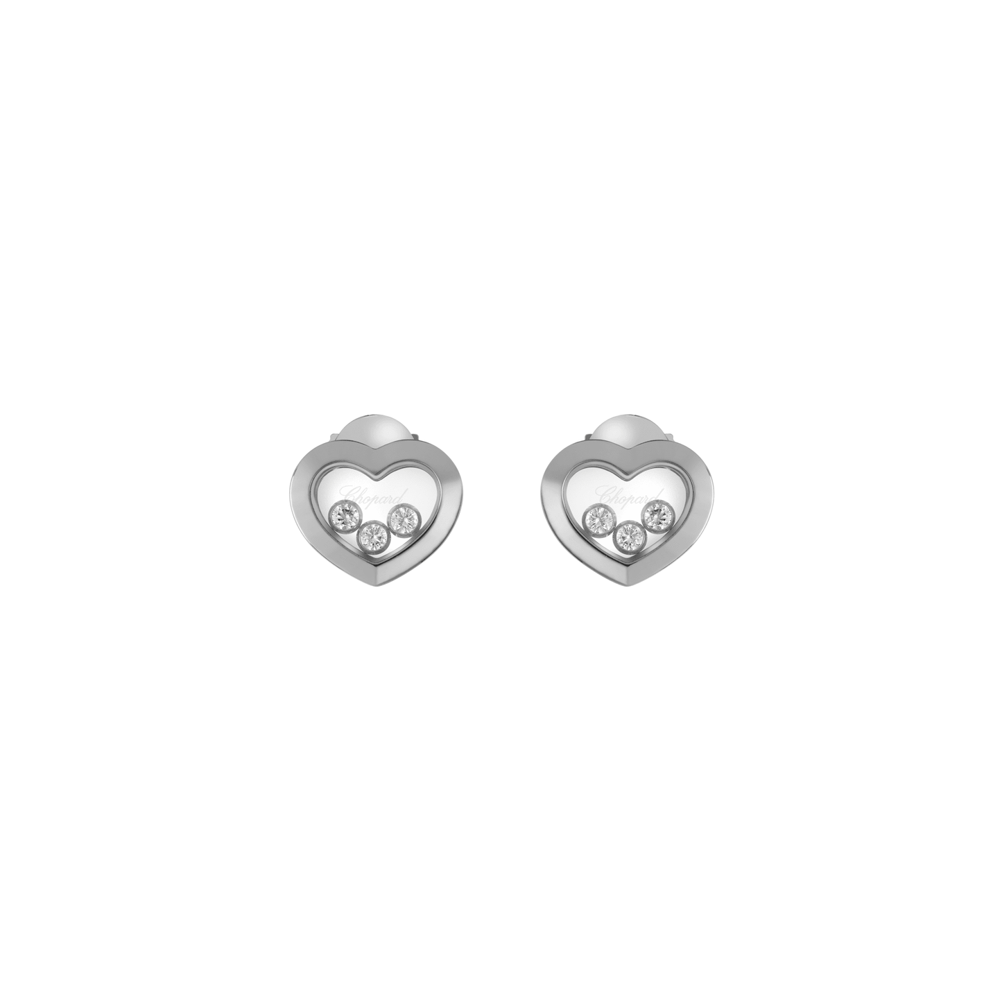 HAPPY DIAMONDS ICONS EARRINGS, ETHICAL WHITE GOLD, DIAMONDS 83A611-1001