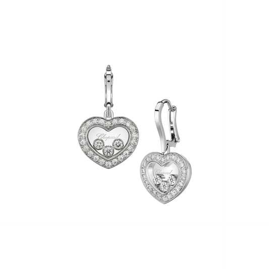 HAPPY DIAMONDS ICONS EARRINGS, ETHICAL WHITE GOLD, DIAMONDS 83A611-1401