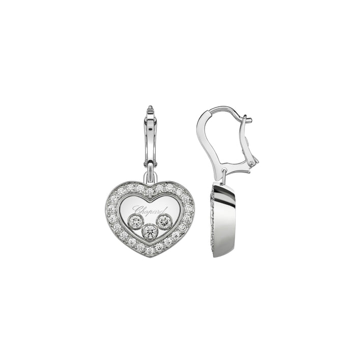 HAPPY DIAMONDS ICONS EARRINGS, ETHICAL WHITE GOLD, DIAMONDS 83A611-1401