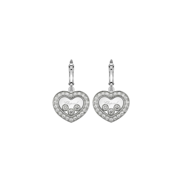 HAPPY DIAMONDS ICONS EARRINGS, ETHICAL WHITE GOLD, DIAMONDS 83A611-1401