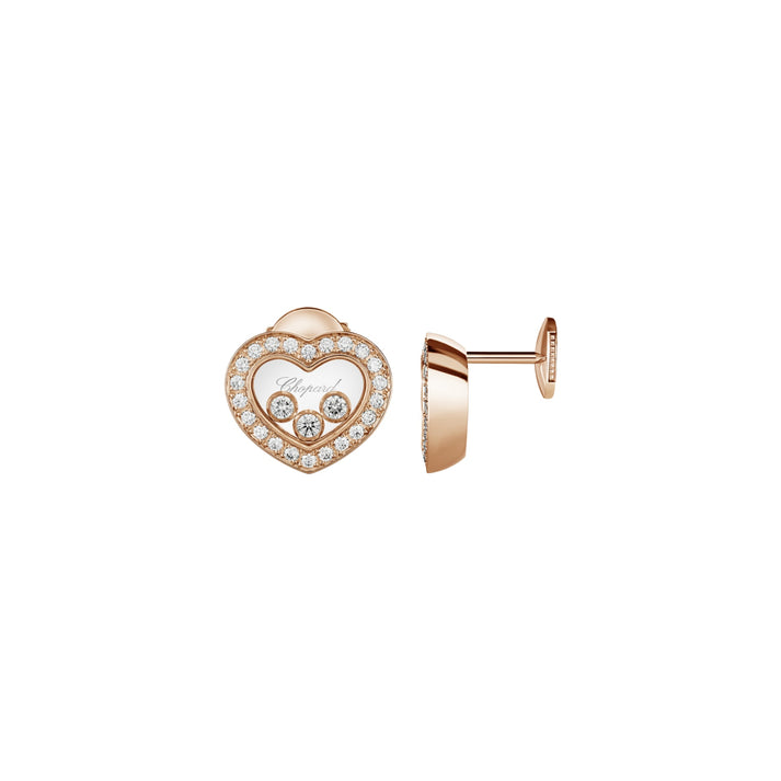 HAPPY DIAMONDS ICONS EARRINGS, ETHICAL ROSE GOLD, DIAMONDS 83A611-5201