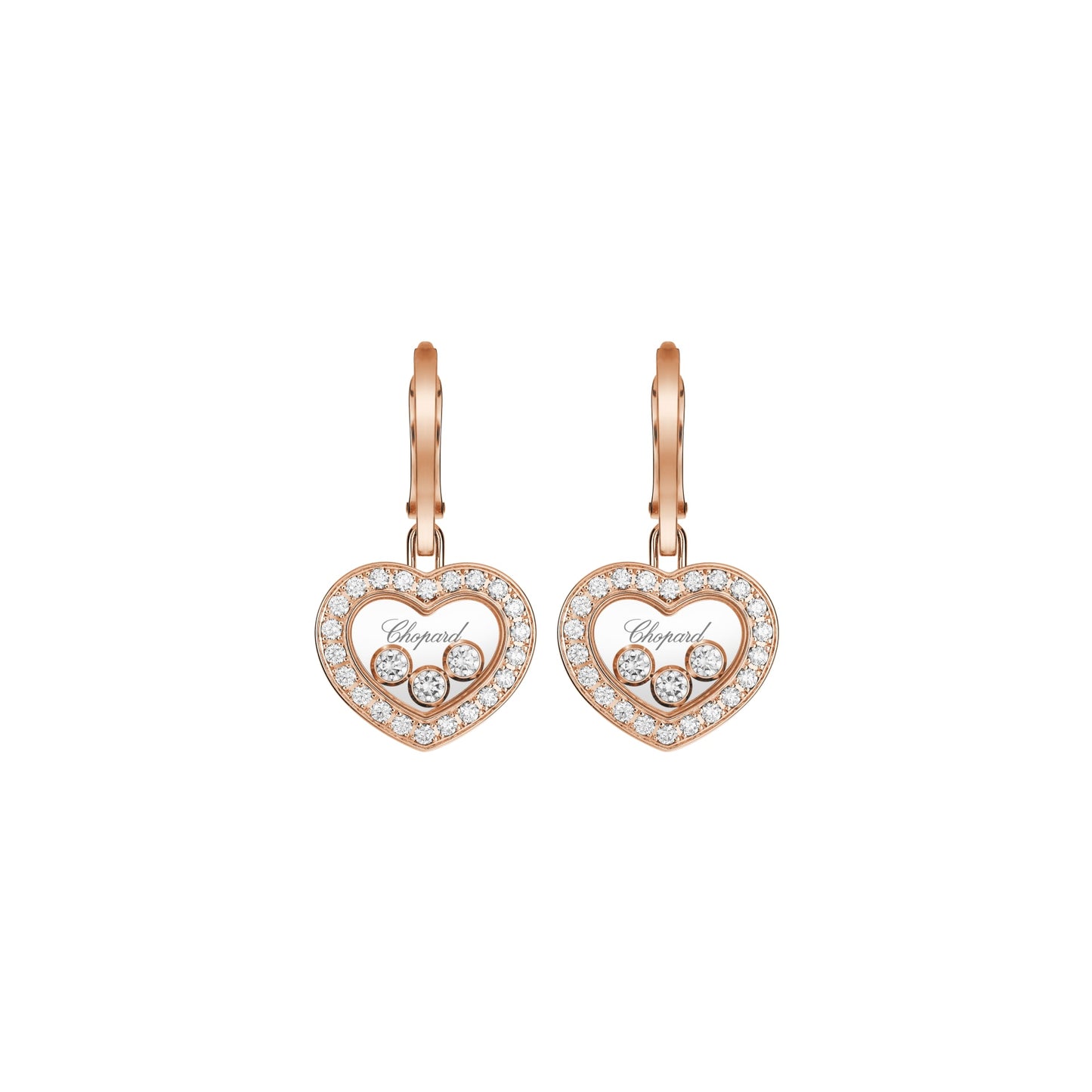 HAPPY DIAMONDS ICONS EARRINGS, ETHICAL ROSE GOLD, DIAMONDS 83A611-5401